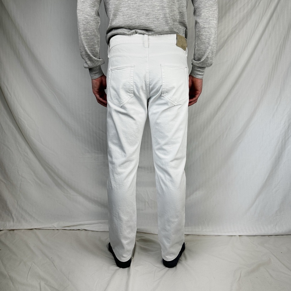 NWT Loro Piana White Denim Jeans Slim Straight Fit Size 34
